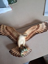 Bossons Eagle Chalkware Wall Plaque Vintage Mid 20th Century Hand Painted