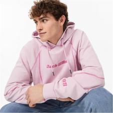 JACK WILLS SUNBLEACH HOODY BUBBLEGUM HOODED SWEATSHIRT SIZE XS BNWT RRP £54.99