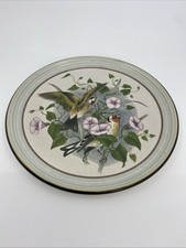 Purbeck Pottery Goldfinch With Convolvulus Plate Vintage