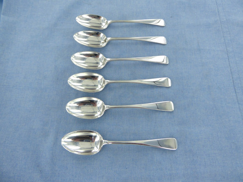 Antique set six sterling - set, of