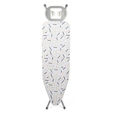 Kleeneze Ironing Board With Washable Cover & Iron Rest Non-Slip Feet 122x 38 cm