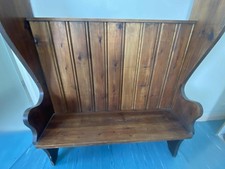 French Wooden Pew Seat Bench