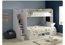 Trio bunk beds with storage stairs small double and single