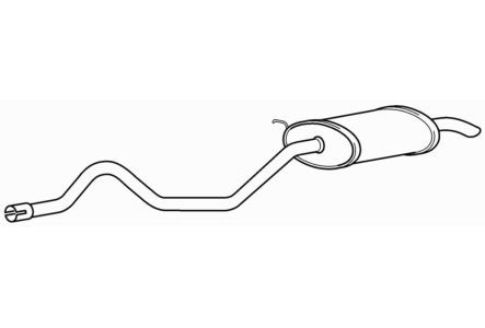 Rear exhaust silencer back - rear,