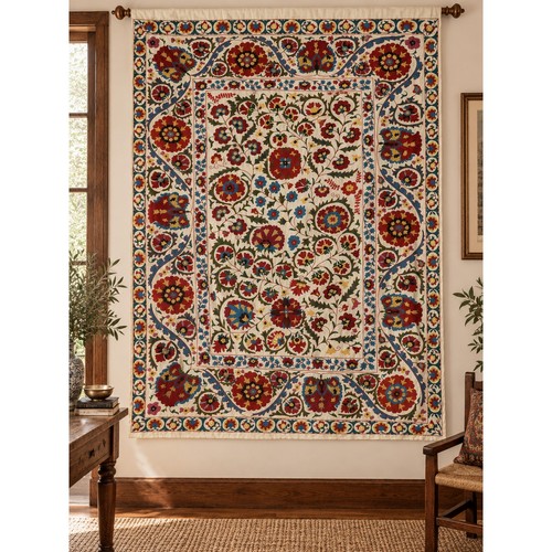 Vintage uzbek suzani hand - vintage,