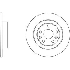 2x Brake Discs Solid For