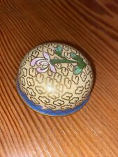 Cloisonne Lid Yellow Pot Ginger Jar Small Dish