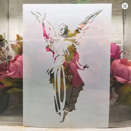 Angel goddess fairy - stencil, a4