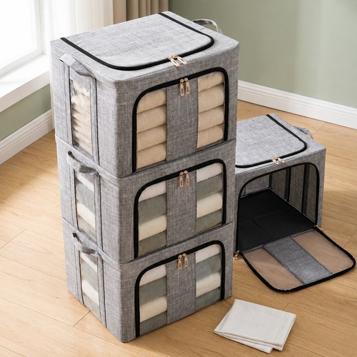 Foldable storage boxes with - 3x,
