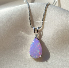 Dainty Opal Purple Pendant