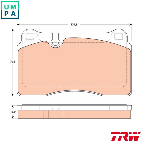 Brake pad set - set, disc