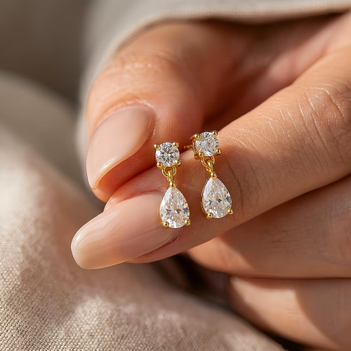 00ct pear cut lab created - cut,