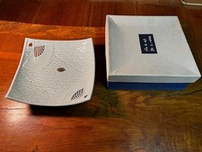 Arita Porcelain Decorative Plate - Fan Design - Celadon Porcelain