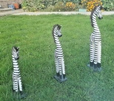 STUNNING HAND CARVED ZEBRA FROM BALI INDONESIA - VARIOUS SIZES