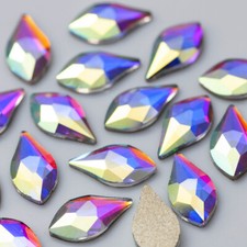 AB Flame Shape Rhinestones Non