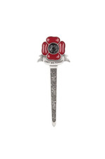 Matt Pewter Red Black Enamel