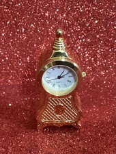 Miniature novelty brass clock