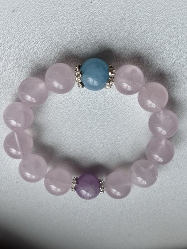 Rose quartz bracelet with - quartz,