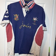 Tom Joule Vintage Rare Men’s XL Polo Shirt Navy Multicolor Team GBR Big Logo