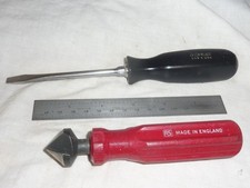 SNAP- ON , STARRETT & RS , TRIO SCREWDRIVER, RULE & DEBURRER.