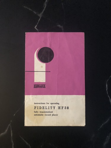 Rare vintage 1960 fidelity - rare,