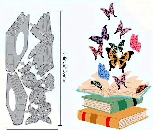 Butterflies books metal - ,,