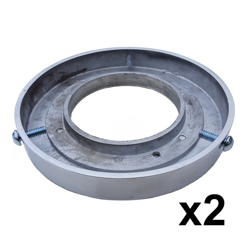 Two polished aluminum - two,