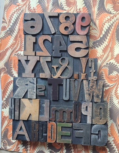 Vintage wooden letterpress - wooden,