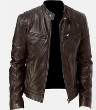 Men Vintage Cafe Racer Brown