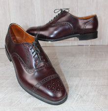 Richleigh Oxford Brogue Shoes Ox Blood Leather Lace Up Dress Shoes UK 10