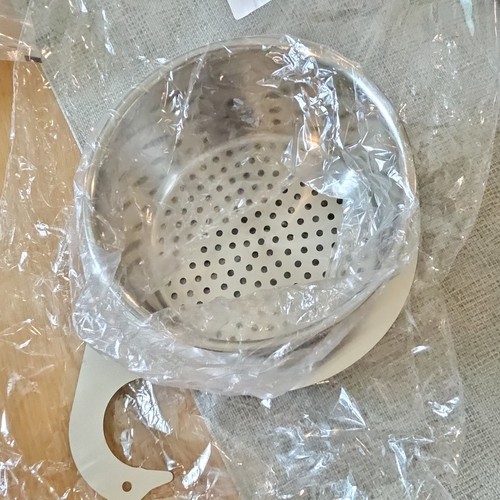 Silver metal round drain - silver,
