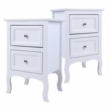 Pair of White Bedroom Bedside