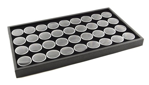 Large black plastic - large, stackable