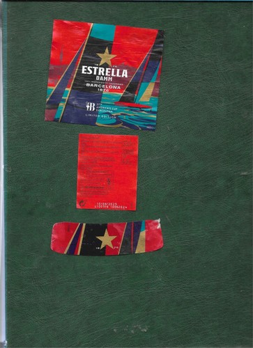 Beer label estrella damm - label,