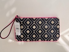 LOFT Pink Navy Blue Geometric