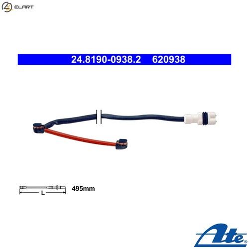 Warning contact brake pad - warning,