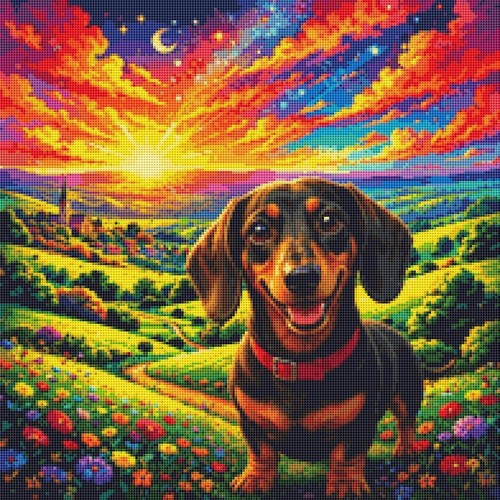 Dachshund puppy dog - dog:, summer