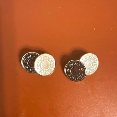 Hermes silver metal - hermes, logo