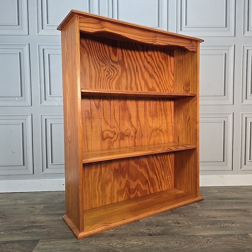 Vintage pine open bookcase - vintage,