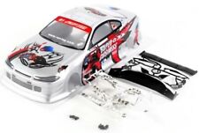 RC Racing Car Body Shell For 1/10 Cars  + Spoiler & Lights. - Fast UK Delivery