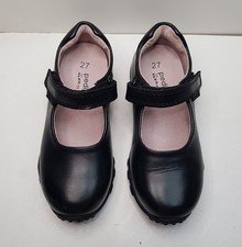 PEDIPED SIZE 9.5UK EUR27 GIRLS BLACK LEATHER MARY JANE SANDLAS SHOES ANKLE STRAP