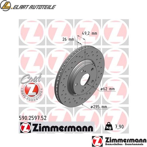 Brake discs 590 2597 for - discs, 590.2597.52