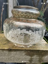 Vintage Glass Light Shade Gold