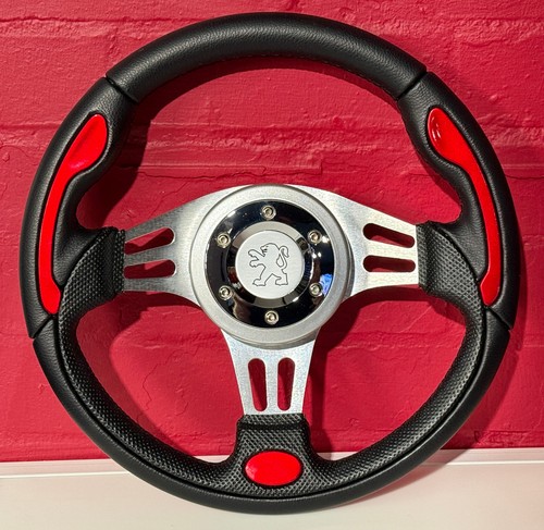 Black red 350mm steering - black, v1