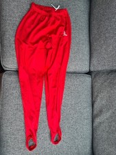 Boys/ Mens Milano Gymnastics/ Trampoline Red Longs Stirrups 38” Adult Size L Vgc