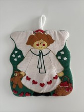 Vintage Angel Christmas Hot Pad Pot Holder Quilted