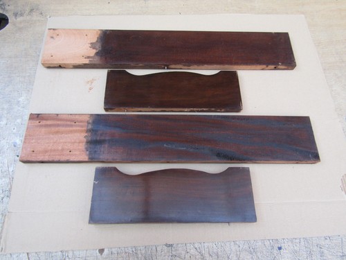 Four reclaimed mahogany pieces - four,
