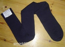 British Army Surplus Issue Long Socks, Navy Blue Thin Wool Nylon Stockings Men