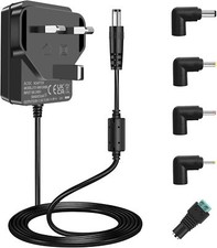 9V DC Power Supply Cord, 9Volt 1.5A Transformer AC to DC Power Adapter 9Vdc 1A