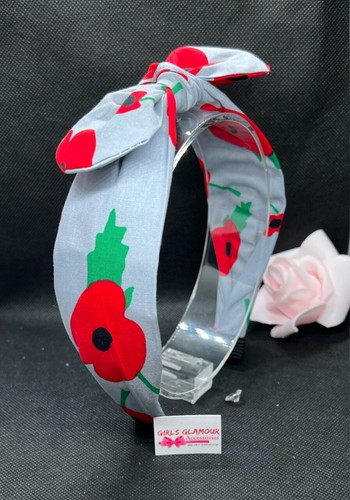 Poppy flower headband hairband - flower,